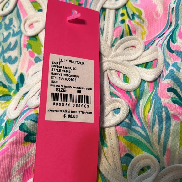 Lilly Pulitzer size 00 dress for summer Gabby stretch shift style NWT - Picture 7 of 7